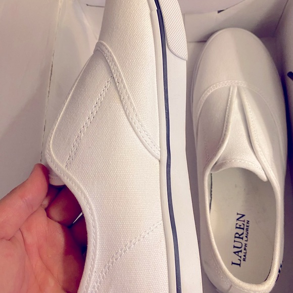 Ralph Lauren size 8 Slip on white shoes - Picture 6 of 7